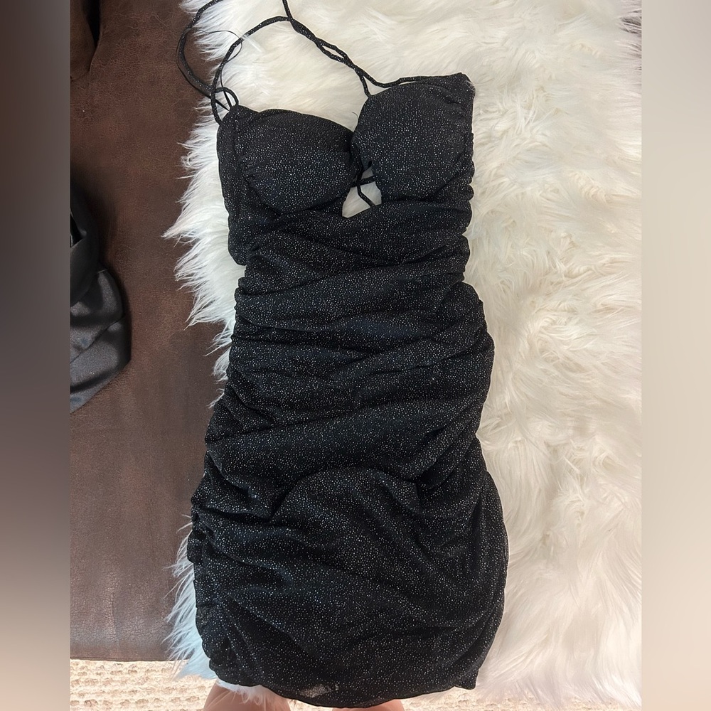 Sparkly Black Windsor Homecoming Dress